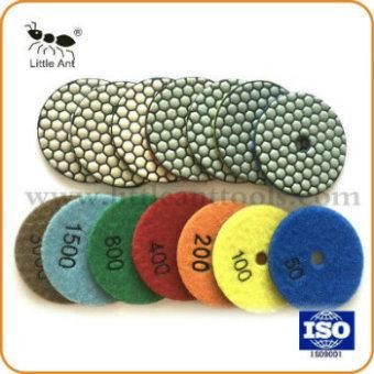 3 Inch 80mm Premium Diamond Polishing Pads, Dry Polishing Pads for Stones Polishing