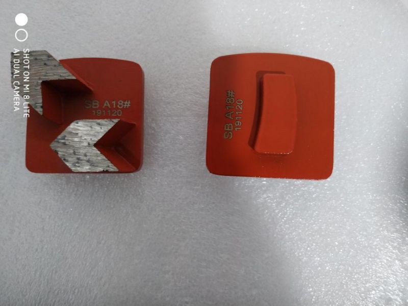 Diamond Grinding Block Segments Metal Floor Concrete Grinding Shoes Three Button Abrasive Pad for HTC Grinder Machine