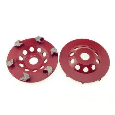 5 Inch D125mm Diamond Grinding Cup Wheel with Six Arrow Segments Diamond Grinding Disc for Concrete and Terrazzo Floor