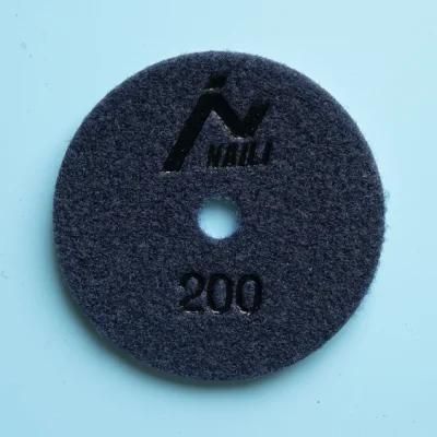 Qifeng Power Tool Diamond Granite/Marble/Stone Pads 80mm Wet Polishing Pad Flexible Grinding Wheel