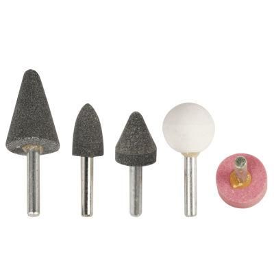 5PCS 1/4&quot; Shank Electric Grinding Head Mounted Stone Mounted Point Set