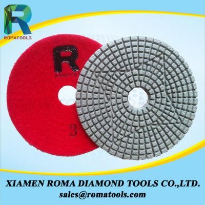 Romatools Diamond Polishing Pads Wet Use for Marble, Granite, Floor