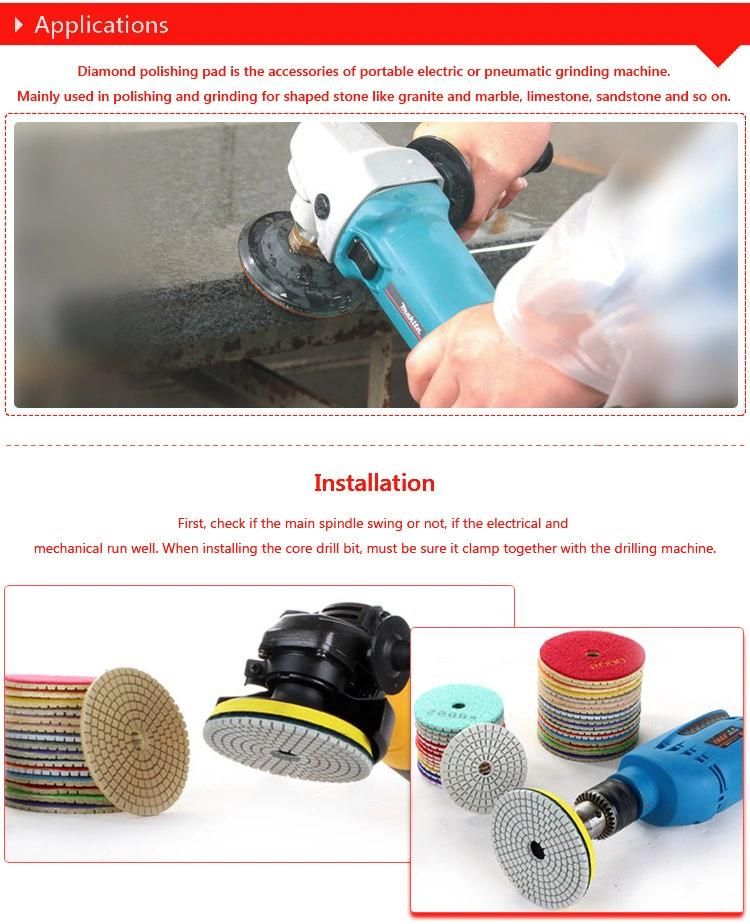 Diamond Wet Polishing Pads for Stone Profiling Polishing Pad