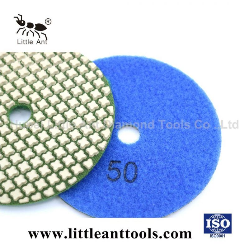 Plum Blossom Teeth Dry Granite and Marble Polishing Pad