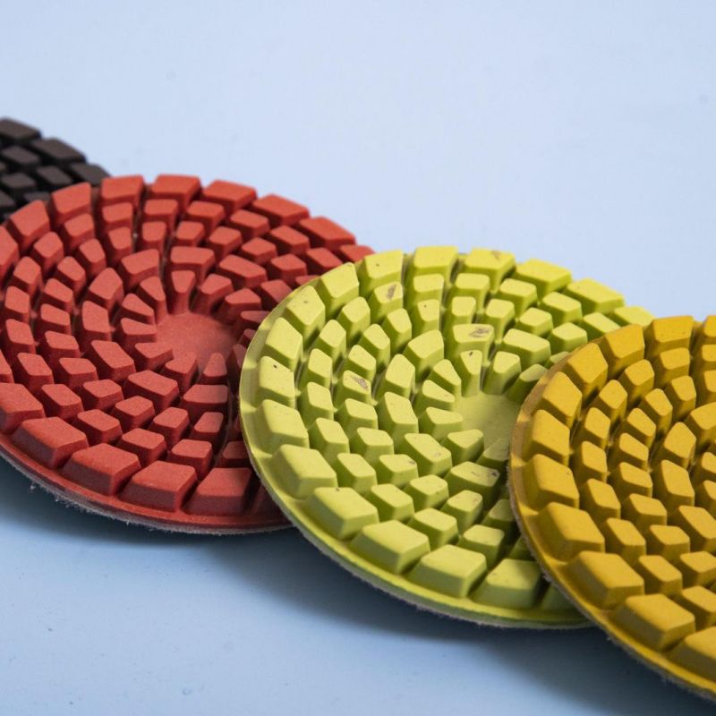 Qifeng Manufacturer Power Tool Factory Direct Sale Flexible Wet Abrasive Resin-Bond Diamond Polishing Pad for Concrete Floor