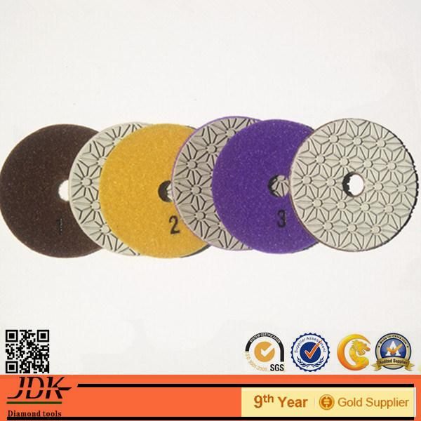 4 Inch Wet/Dry 3 Step Diamond Polishing Pads for Granite