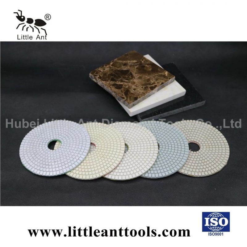 6" Resin Pads Wet Diamond Polishing Pad for Light Granite, Marble with Good Gloss