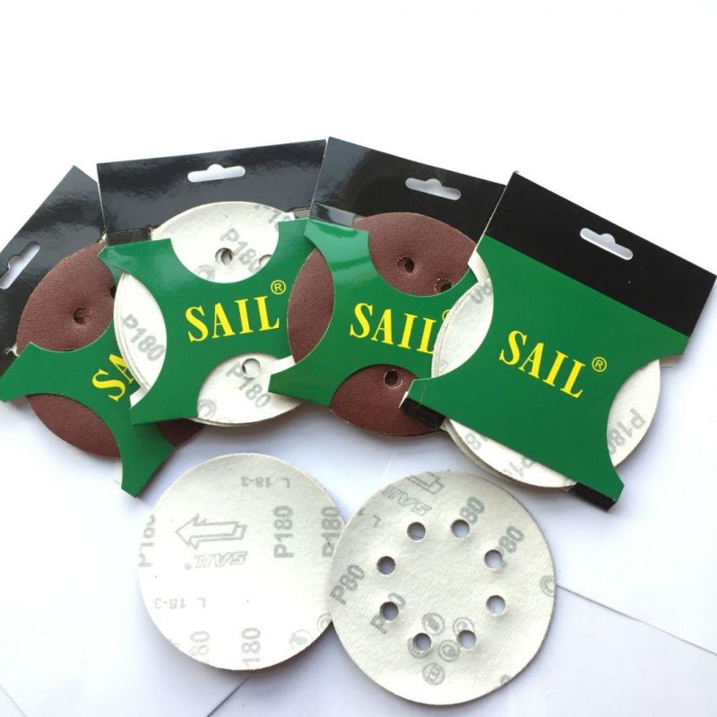 Aluminum Oxide Round Shape Hook and Loop Discs Velcro Discs