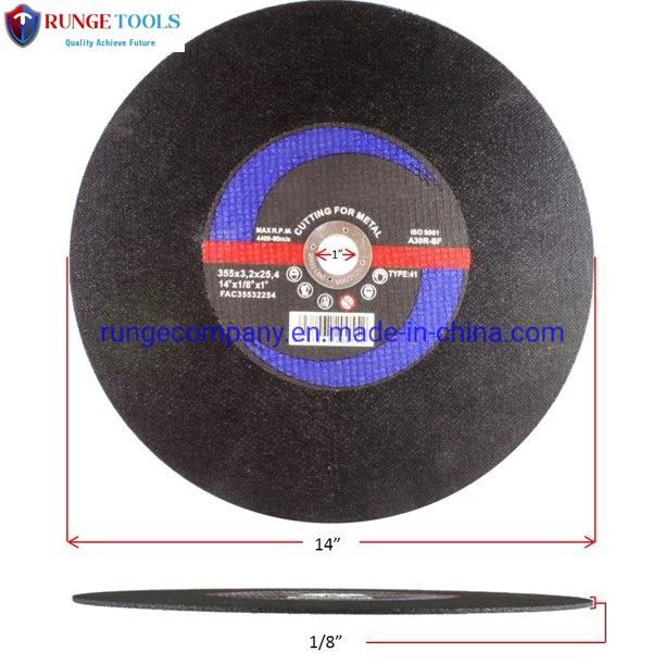 Power Electric Tools Accessories 14" X 1/8" Cutting Discs for Steel Structural Steel Rebar Iron Pipe