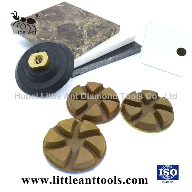 Highgloss 3inch Concrete Floor Metal and Resin Diamond Polishing Pad