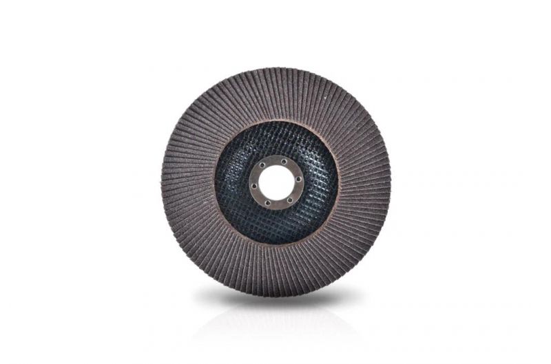 5" 60# Black High-Heated Aluminium Oxide Flap Disc with Good Heat Dispersion as Abrasive Tools for Angle Grinder Polishing Grinding