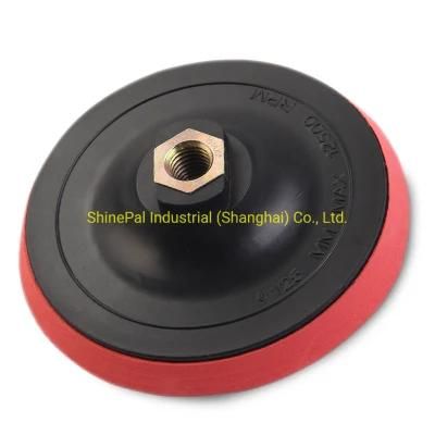 125mm Black Plastic Backer Pad Hook Loop Backing Plate for Polishing Machine M16