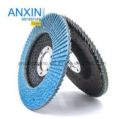 Flap Disc with Blue Color Ceramic Sand Cloth for Stainless Steel or Metal