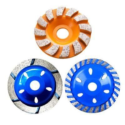Top Quality 3 Inch 4 Inch Floor Grinding Disc Diamond Grinding Cup Wheel Turbo Grinding Wheel for Granite Marble Concrete