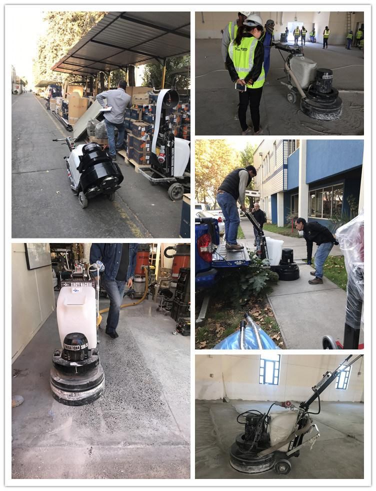 Automatic Walking Without Manual Propulsion Concrete Floor Grinding Machine with Vacuum Cleaner