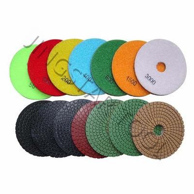 Wet Flexible Round Resin Bonded Polishing Pads for Granite Marble