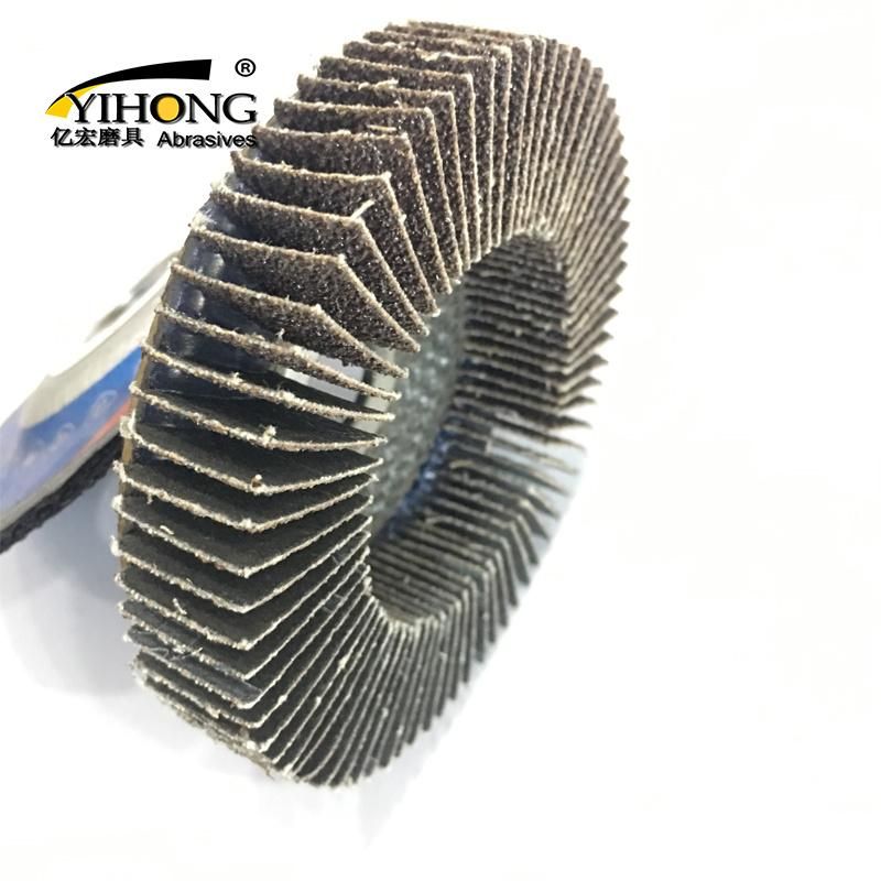 4 Inch Vertical Flap Disc with Aluminium Oxide Material 180 Grit Grinding for Metal Factory Supply