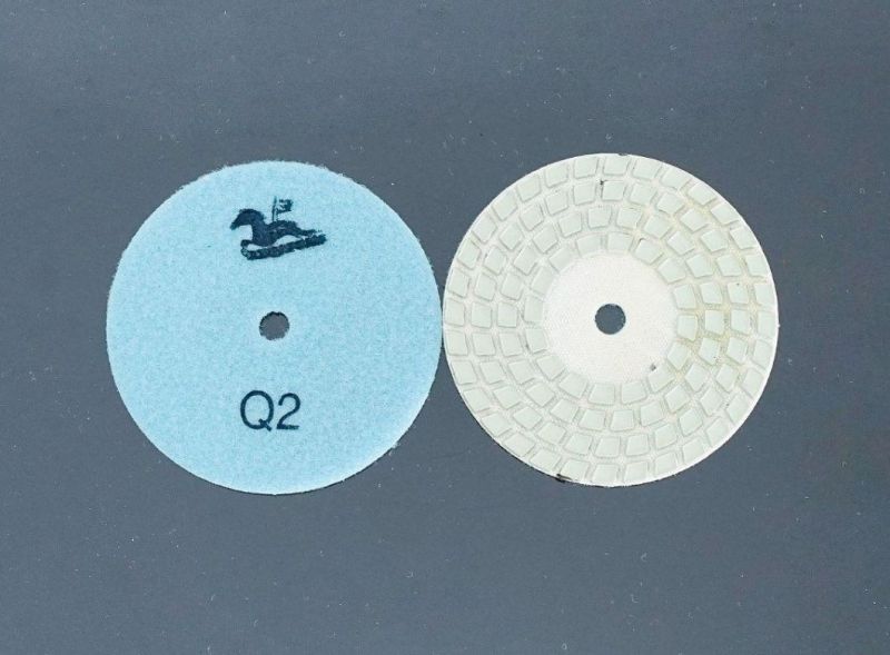 Qifeng 4 Steps Diamond Resin Bond Abrasive Tools Dry Polishing Pads for Granite/ Marble