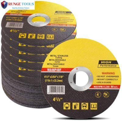 4.5&quot; 115mm Supper Thin Abrasive Longer Life Cutting Discs for Metal/Stainless Steel Inox Power Electric Tools