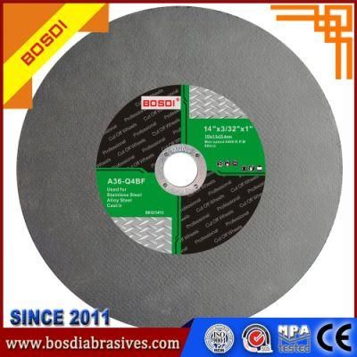 355X3.5X25.4 Chopsaw Flat Cutting Wheel for Stainless Steel, Metal, Steel, Stone. High Quality Best Price, Bosdi Cutting Wheel Popular in Europe.