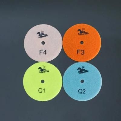 Qifeng 4 Steps Flexible Dry Diamond Polishing Pad for Quartz Marble Granite Stone