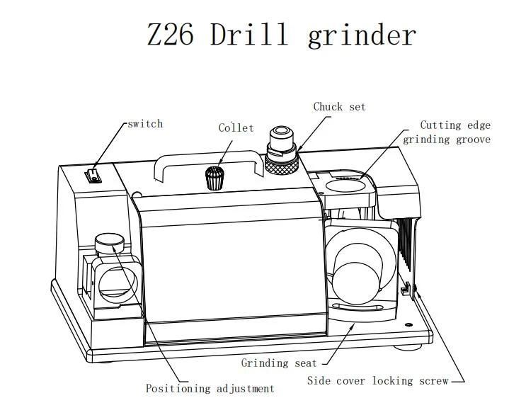 Tx- Z26 12-26mm Portable Small Drill Grinding Machine for Industrial or Commercial Use