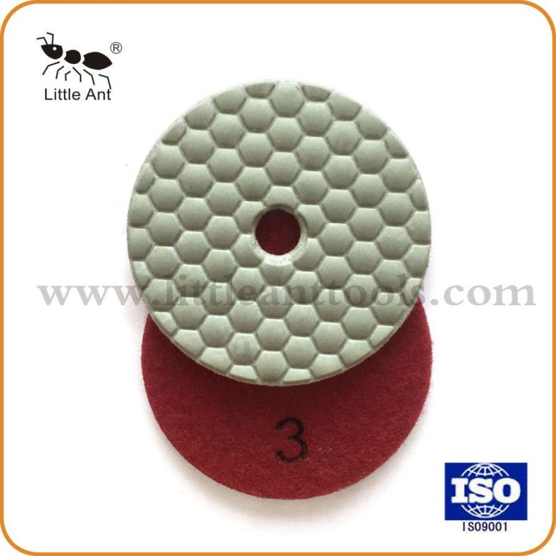 3"/80mm Pressed Dry Diamond Floor Polishing Pad Abrasive Tools Grinding Disk for Granite Marble Concrete