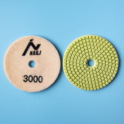 Qifeng Power Tool Diamond Resin Wet Polishing Pads for Stone Marble Granite Grinding and Polishing