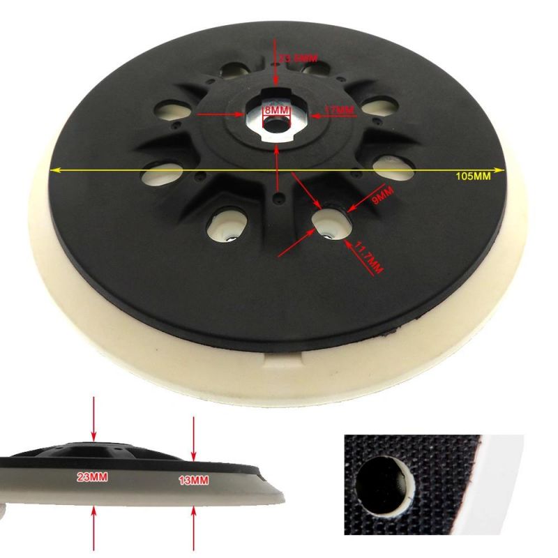6 Inch 150mm Multi-Hole Hook and Loop Backup Sanding Pad Sander Backing Pad for Sander Power Tools Accessories