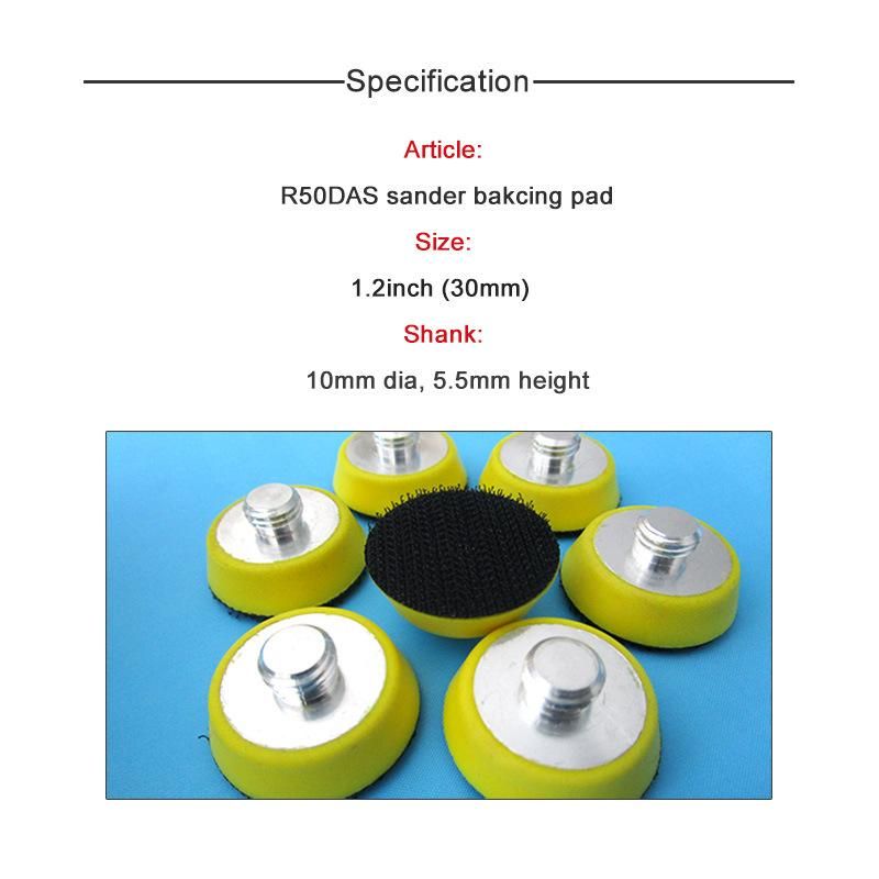 1.2 Inch 50das Sanding Disc Backing Pad 10*5.5mm Thread Grinding Pad Abrasive Tools Electric Grinder Accessories