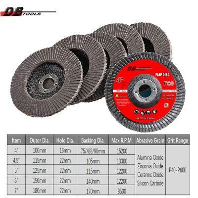 4 Inch 100mm Flap Disc Heated a/O for Metal Derusting Stainless Steel Wood