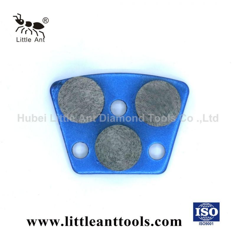 3 Dots Segment Diamond Metal Grinding Pad for Concrete Granite Marble