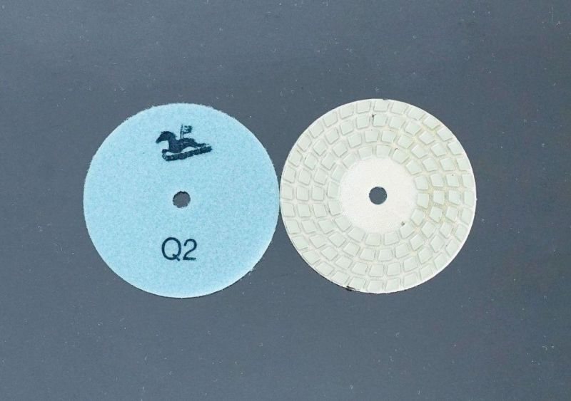 Top Manufacturer Qifeng 4 Steps 100mm Diamond Resin Dry Polishing Pads for Granite&Marble