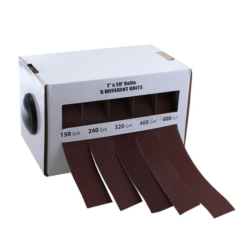 6m 25mm Grinding Emery Sanding Paper Cloth Belt Roll Drawable Abrsive Belt for Metal Glass Wood Polishing