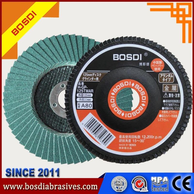 Bosdi Abrasives Flap Disc Aluminium Oxide for Metal Grinding 60#