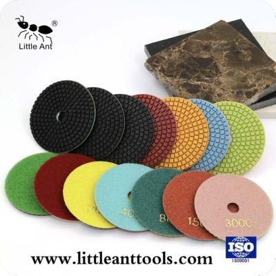 High Quality Wholesale 4&prime;&prime; Wet Use Diamond Tools Polishing Pad for Concrete/Granite/Marble