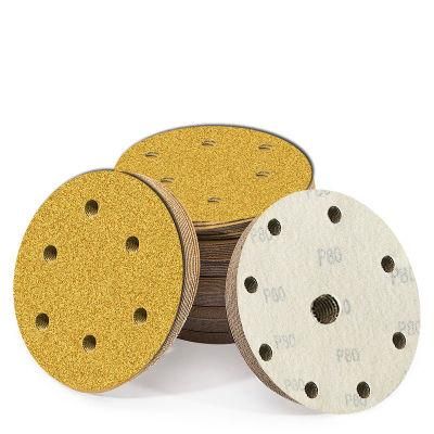 36/40/60/80/120/180/320/400 Grit Velcro Hook and Loop Sanding Disc