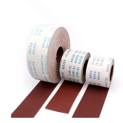 1.37m 4&quot; Aluminum Oxide Ao Red Abrasive Cloth Roll Jb-5