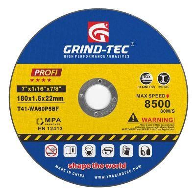 Grind-Tec Cutting Wheel 7 Inch 180X1.6X22.2mm Iron Stainless Steel Cutting off Disc