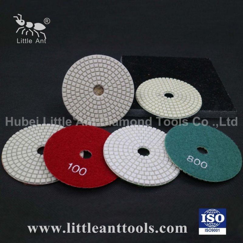 Litte Ant White Polishing Pad Resin Diamond Pad for Engineered Stone