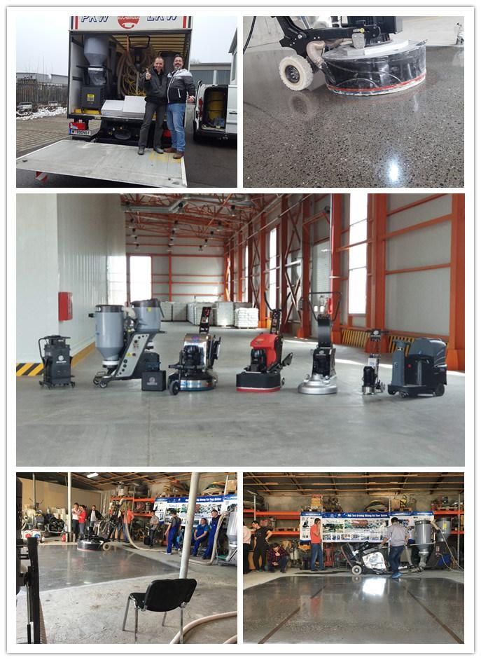 Remote Control Planetary Concrete Floor Grinder Polisher with Industrial Vacuum Cleaner
