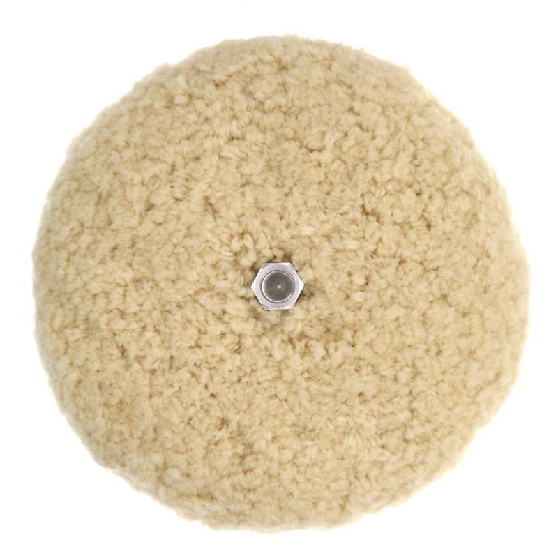 8 Inch Double Side Wool Polishing Pad Buffing Pad with 5/8" Bolt 4-Ply 100% Wool