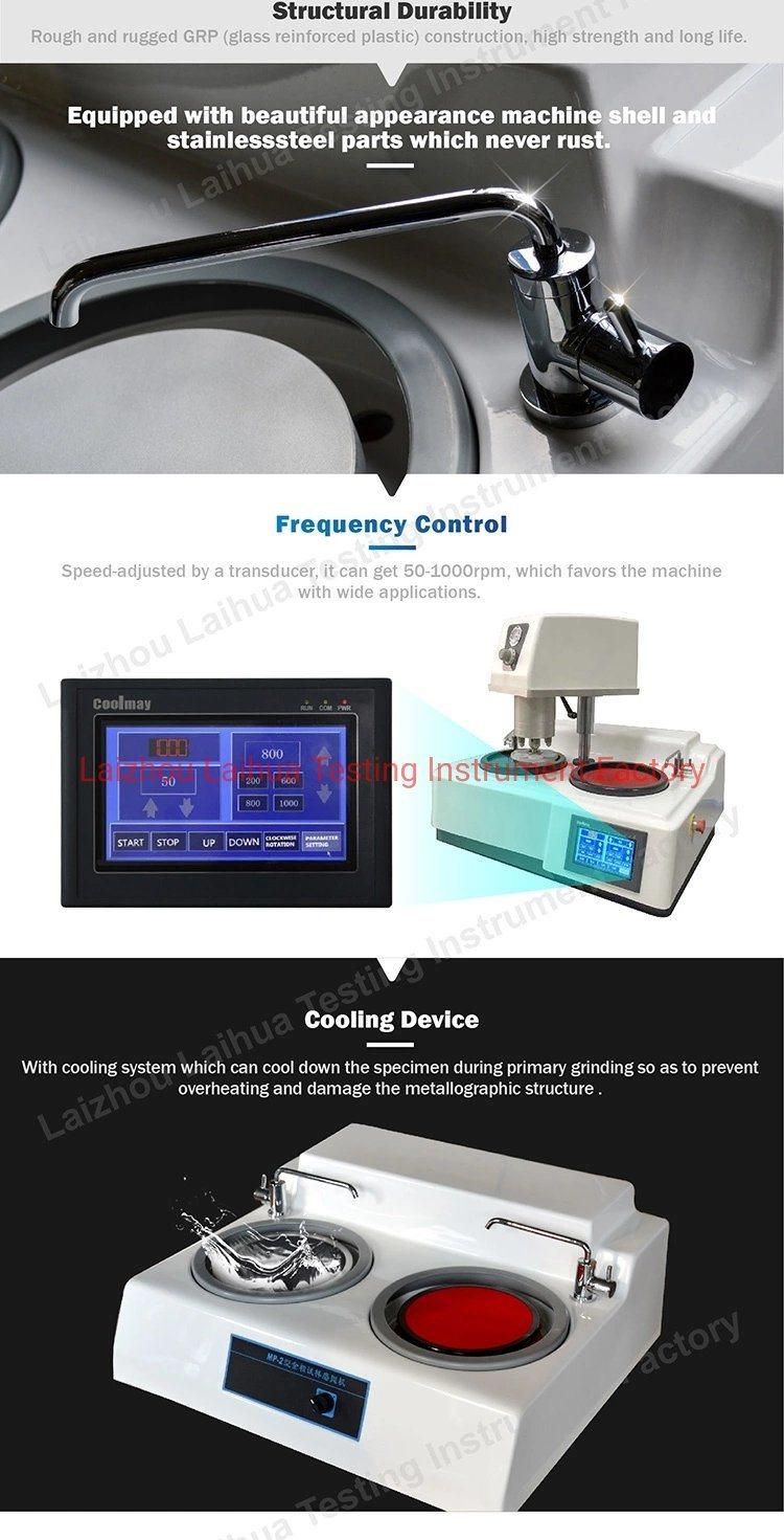 Single Disc Metallographic Sample Grinder Polisher for Laboratory