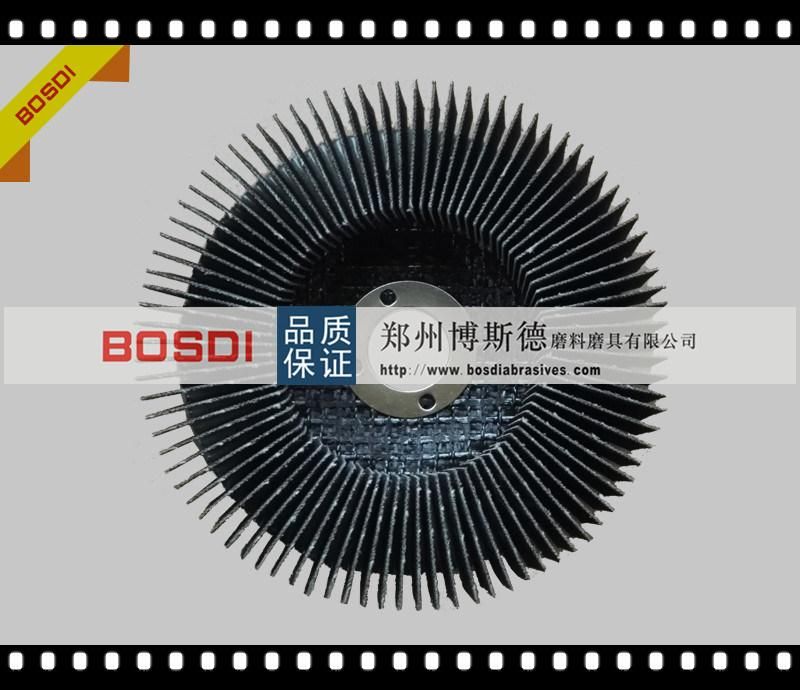 4 Inch Upright Flap Wheel with Plastic/Fiberglass Backing, T27 Flap Wheel, Sanling911 Sanding Paper