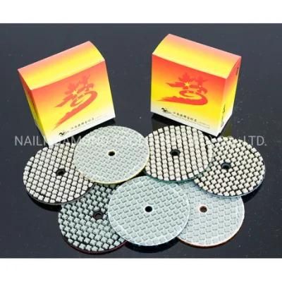 Qifeng Manufacturer Power Tools Abrasive Dry Flower-Shaped Polishing Pad for Stone Wall