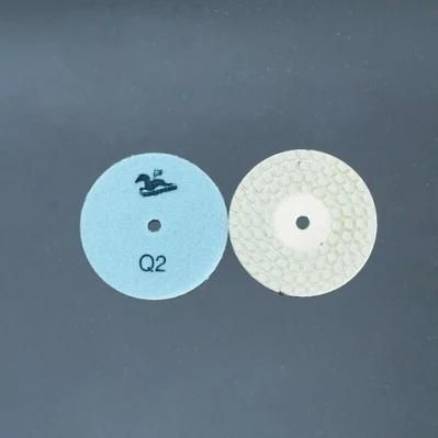 Qifeng 4 Inch 4-Step Diamond Polishing Pad Available for Dry Use