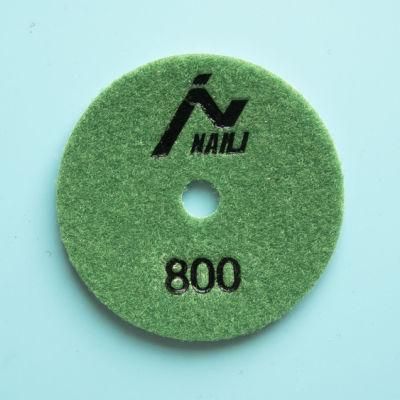 Qifeng Power Tool 80mm Flexible Wet Diamond Polishing Pad for Quartz Marble Granite