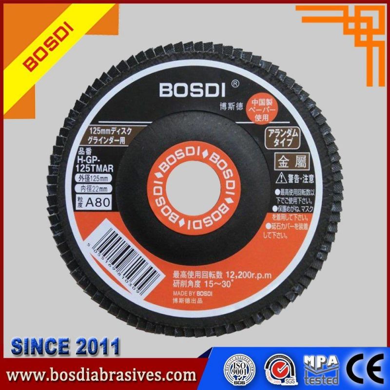 180X22mm Premium Quality Customized Metal Steel Cast Iron Abrasive Flap Disc, Vsm765