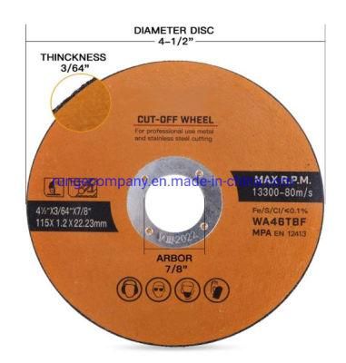 Abrasive Power Tools Cut off Wheels 4-1/2-Inch Metal Stainless Steel Cutting Wheel Thin Metal Cutting Disc for Angle Grinder