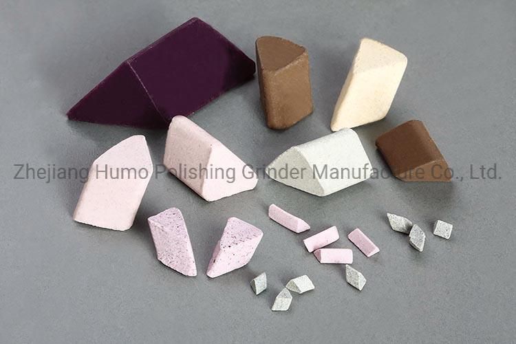 Abrasive Deburring Tumbling Grinding Angle Cut Triangle Ceramic Media Chips